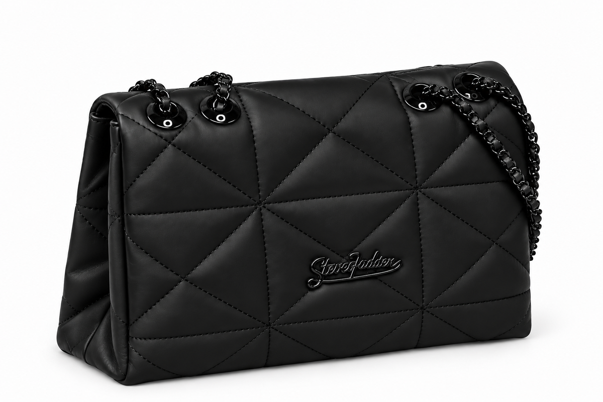 Elegant Quilted Chain Shoulder Handbag – White