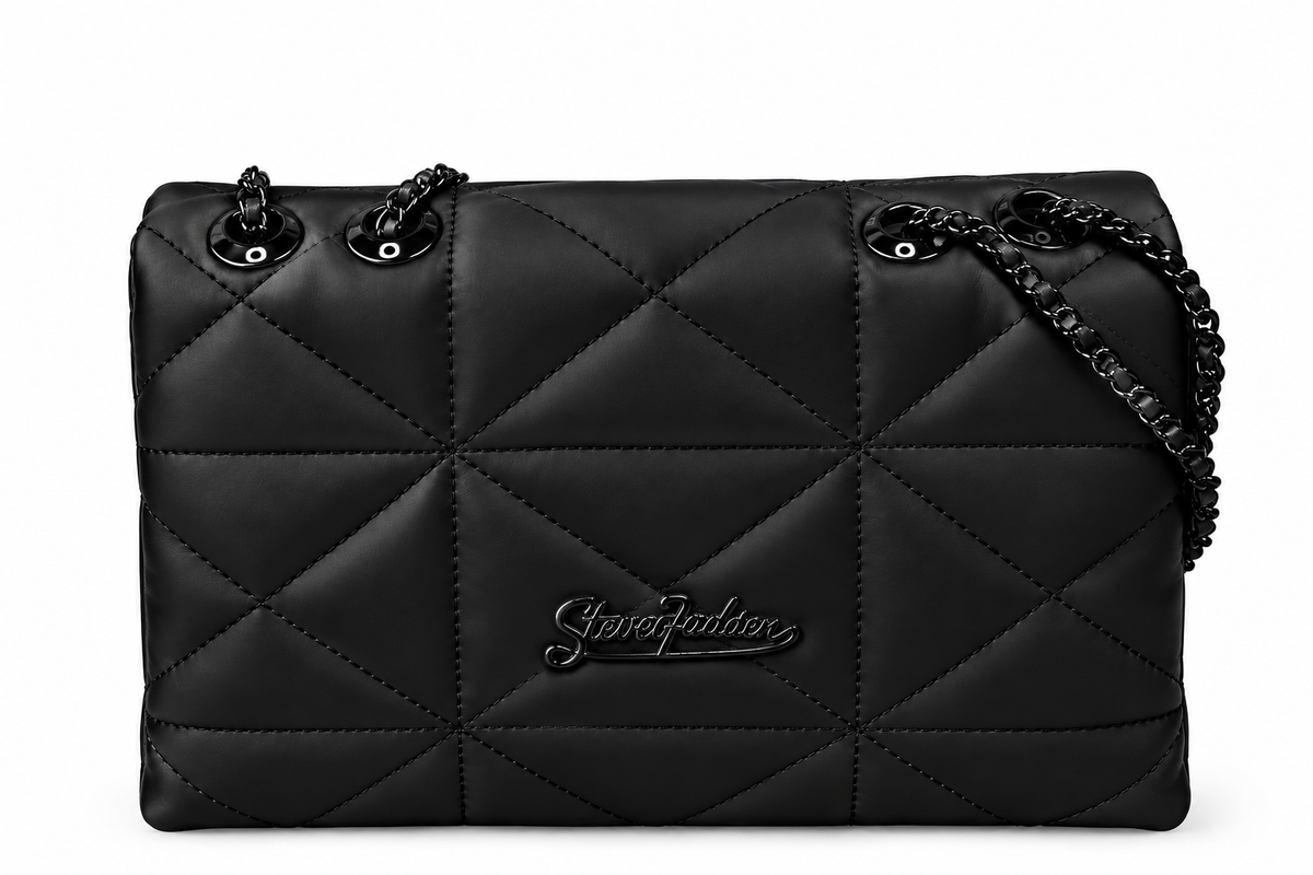 Elegant Quilted Chain Shoulder Handbag – White