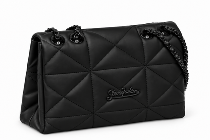 Elegant Quilted Chain Shoulder Handbag – White