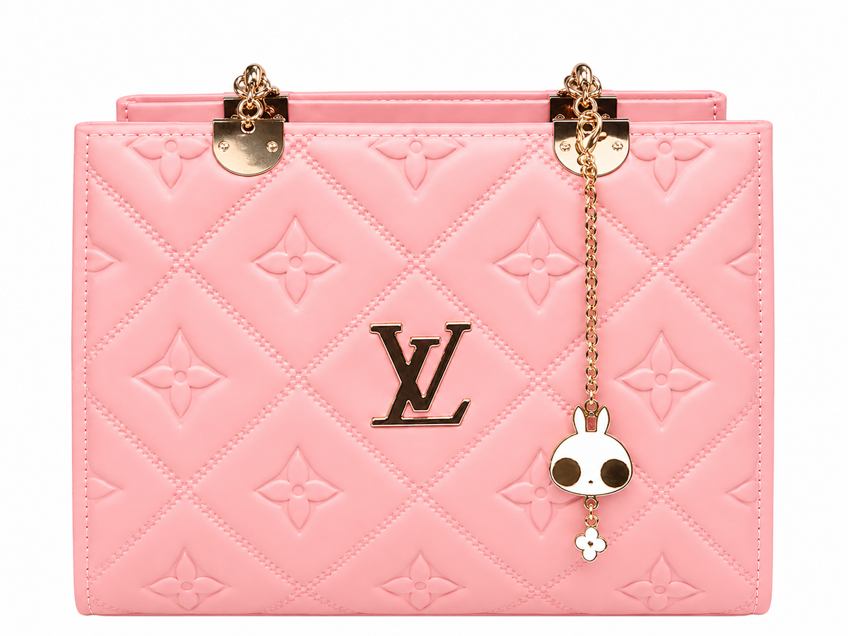 Elegant Pink Quilted Shoulder Bag for Women